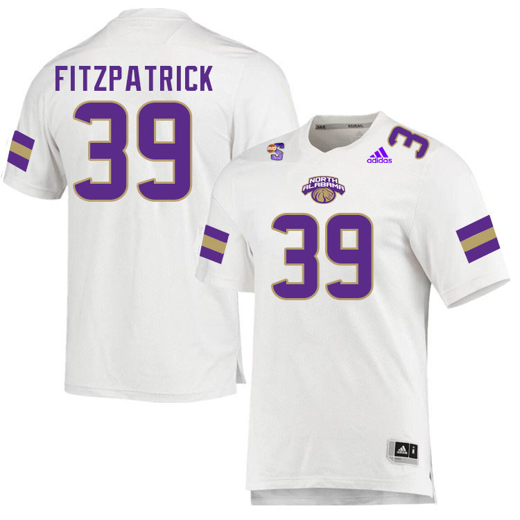 Men-Youth #39 Damion Fitzpatrick North Alabama Lions 2023 College Football Jerseys Stitched-White